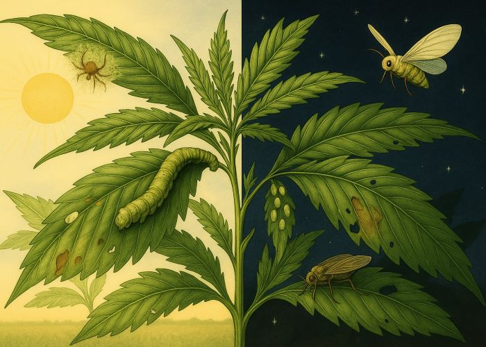 Летние вредители каннабиса